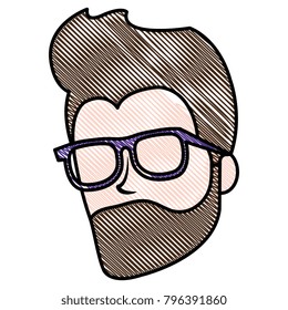 young man head avatar character