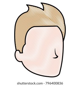 young man head avatar character