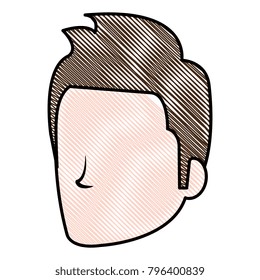 young man head avatar character