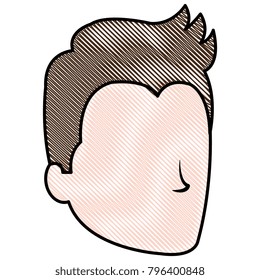 young man head avatar character