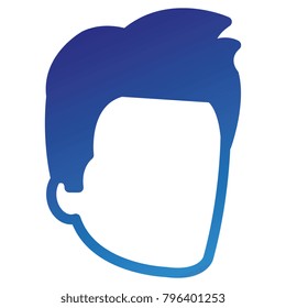 young man head avatar character
