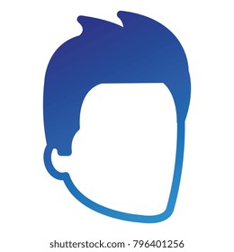 young man head avatar character