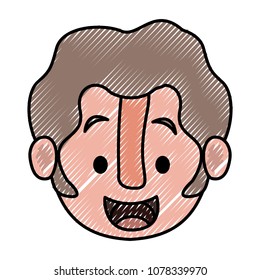 young man head character