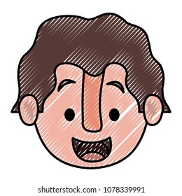 young man head character