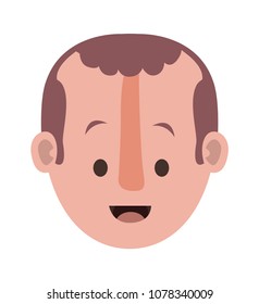 young man head character
