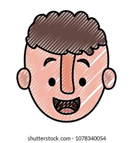 young man head character