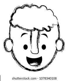 young man head character