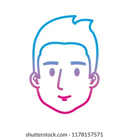 young man head character