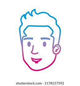 young man head character