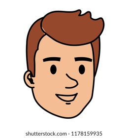 young man head character