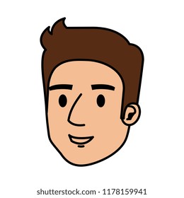 young man head character