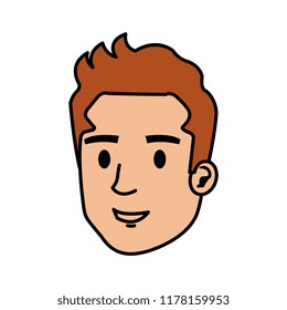 young man head character