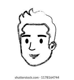 young man head character