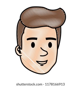 young man head character