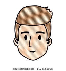 young man head character