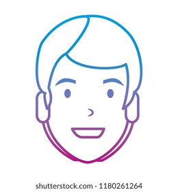 young man head character