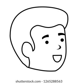 young man head character