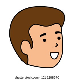 young man head character