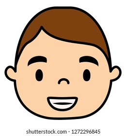 young man head character