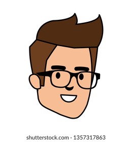 young man head character