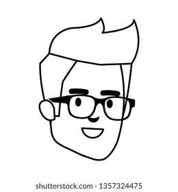 young man head character