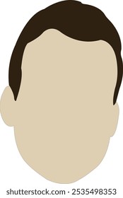 Vector de silueta de cabeza de hombre joven