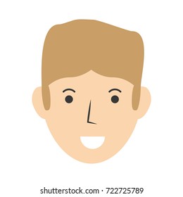 young man head   vector illustration