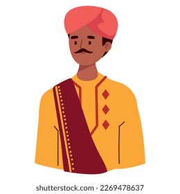 young man indian culture character