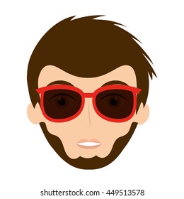 young man  isolated icon design, vector illustration  graphic 