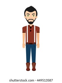 young man  isolated icon design, vector illustration  graphic 