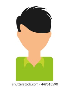 young man  isolated icon design, vector illustration  graphic 