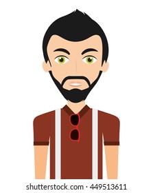 young man  isolated icon design, vector illustration  graphic 