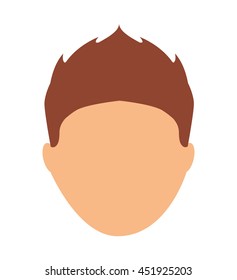 young man  isolated icon design, vector illustration  graphic