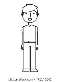 young man isolated icon vector illustration design