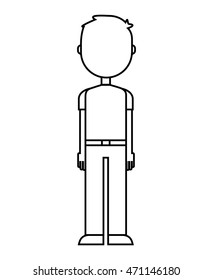 young man isolated icon vector illustration design
