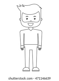 young man isolated icon vector illustration design