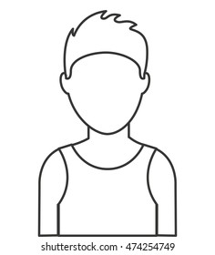 young man isolated icon vector illustration design