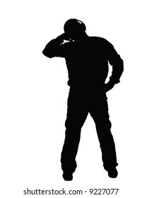 young man isolated on the white background