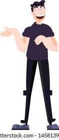 Young Man isolated vector illustration