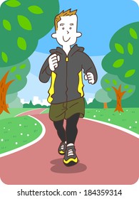 Young man jogging