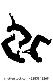 Young man in a jump on white bakground