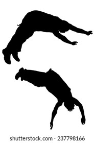 Young man in a jump on white bakground