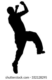 Young man in a jump on white bakground