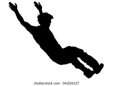 Young man in a jump on white background