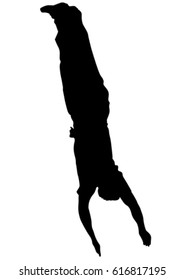 Young man in a jump on white bakground