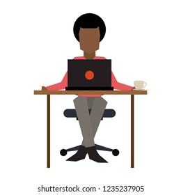 Young man with laptop