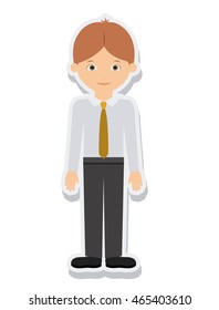 young man male isolated vector illustration design