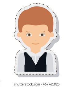 young man male isolated vector illustration design