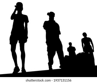 Young man with a microphone reads a rap. Stylized image on theme of hip hop