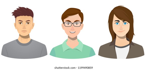 Young man mini set 01 ,character illustration.